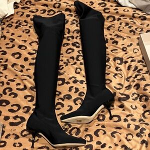 Sergio Rossi Sleek Black Over-the-Knee Boots
